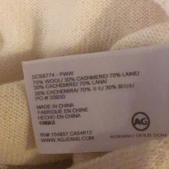 Adriano Goldschmied Cream Wool/Cashmere Sweater - Picture 8 of 8